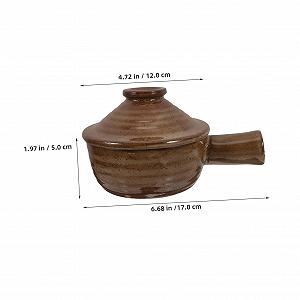 Набір керамічних горщиків SOLUSTRE з кришкою термостійких 2 шт. synthetic.ua - Фото 1