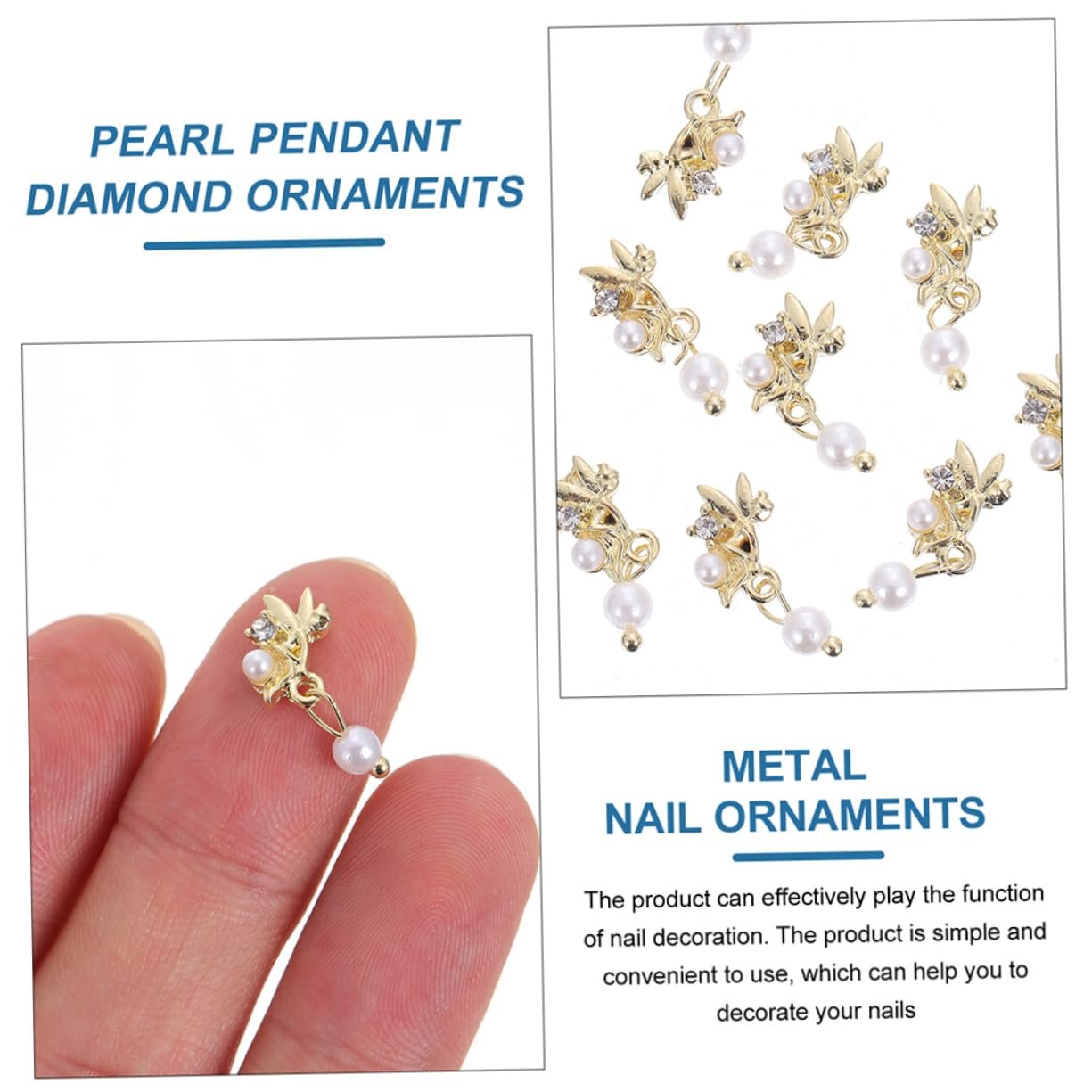 Украшения для ногтей Beavorty 12 шт., жемчуг для DIY маникюра, блестки для лица и украшения для ногтей, аксессуары для нейл-арта для натуральных и искусственных ногтей, фото №7