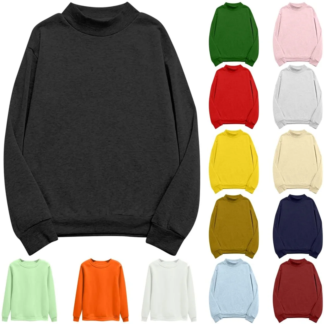 Женский Пуловер NZYIHAO Зимняя Толстовка Повседневная Длинная Рубашка Однотонный Джемпер Длинный Рукав Легкий Зимний Джемпер Больших Размеров Спортивная Рубашка Уличная Одежда, фото №2