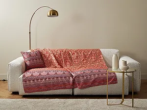 Покривало Bassetti Mira 9325929 Бавовна 270 x 270 см Червоний synthetic.ua - Фото 1