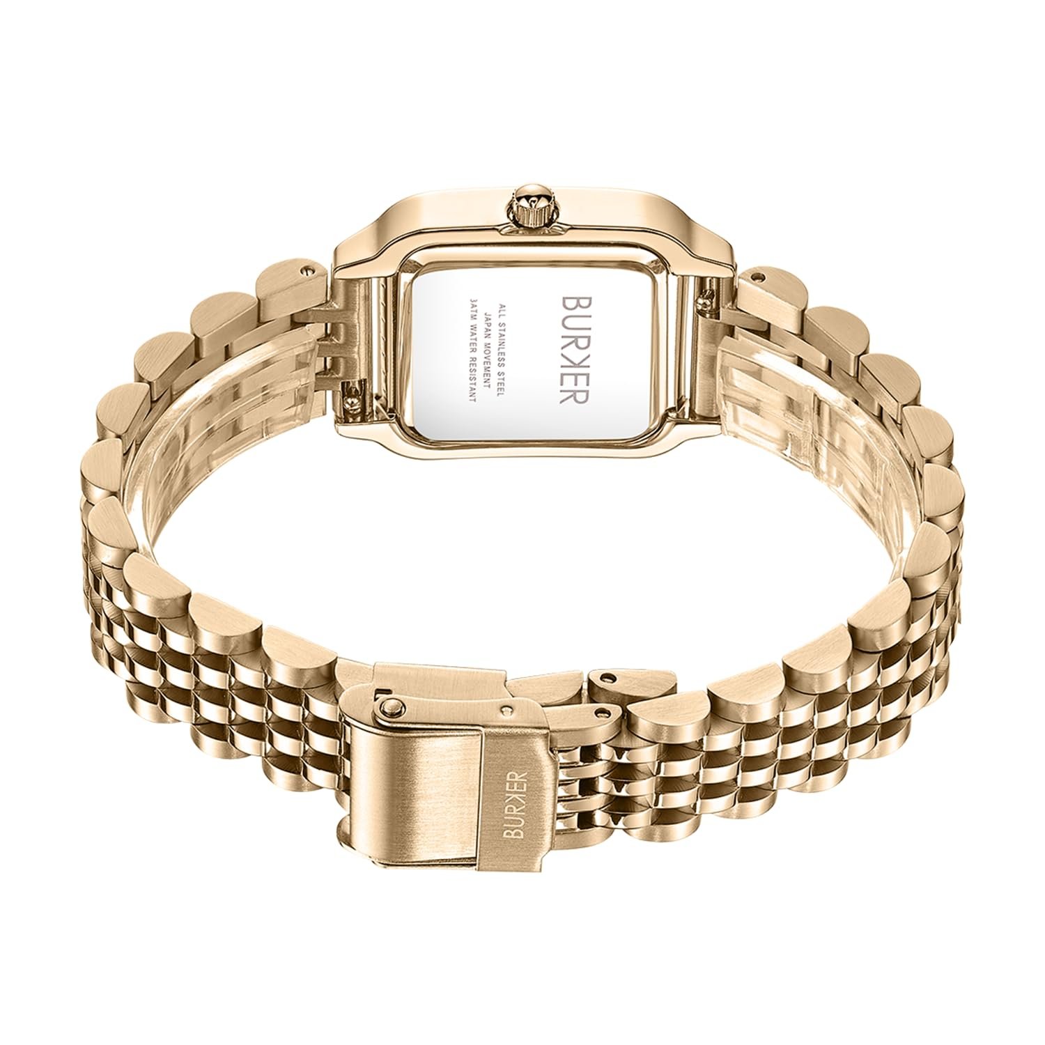 Жіночий годинник BURKER Macy Браслет-ланка Нержавіюча сталь Аналоговий Кварц 3 ATM Водонепроникний, фото №4