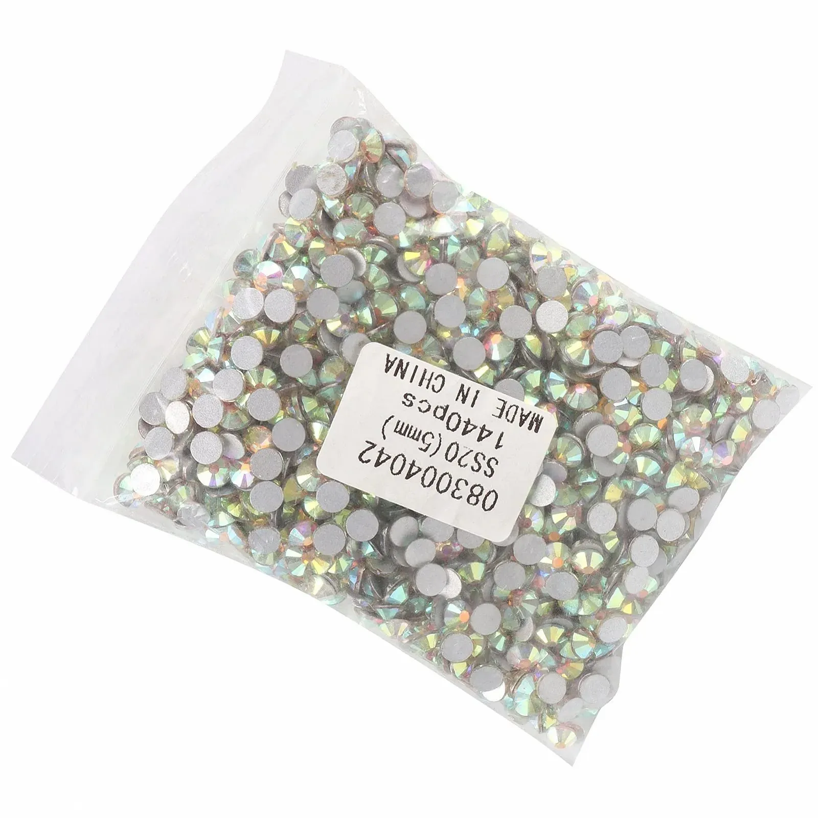 Стрази Hotfix з плоскою задньою стінкою AB-кольору 1440 штук, фото №1