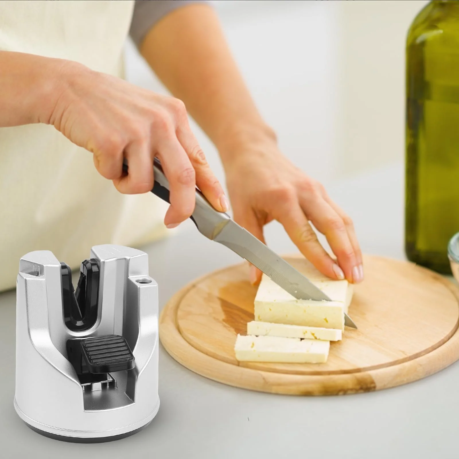 Точилка для ножів та ножиць з присосками та регульованим кутом заточування, фото №7