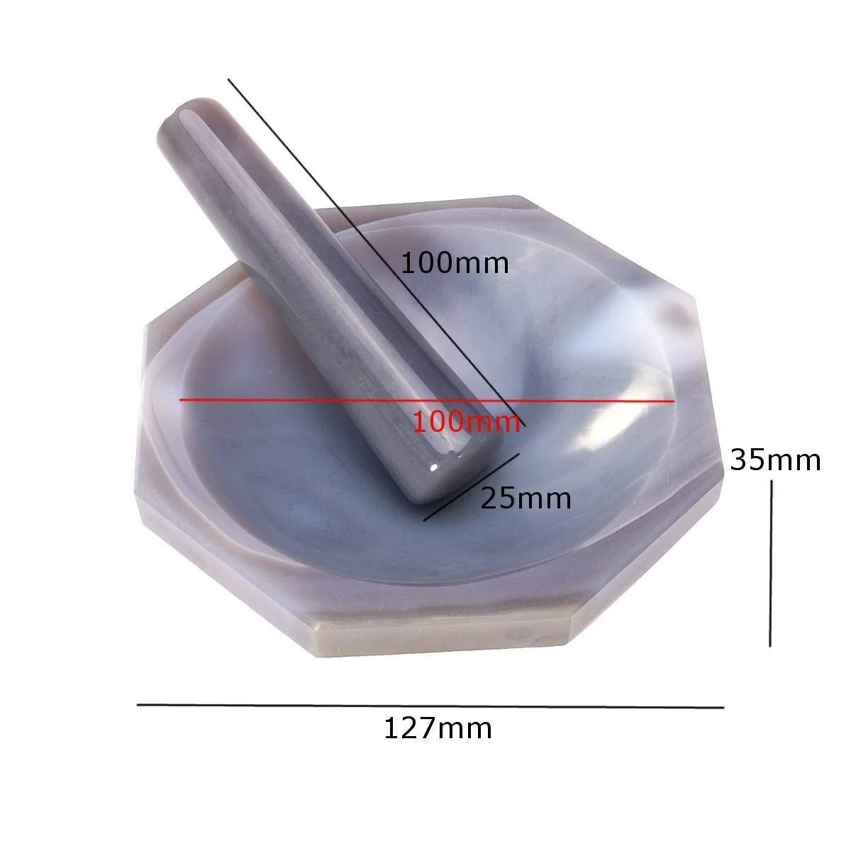 Ступка з товкачем Натуральний Агат Подрібнювач Спецій Ручний, фото №4 Ступка з товкачем Натуральний Агат Подрібнювач Спецій Ручний, фото №4