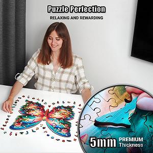 Дерев'яний пазл LEOGOR Butterfly 200 деталей 31 x 29 см ціна на synthetic.ua - Фото 1 Дерев'яний пазл LEOGOR Butterfly 200 деталей 31 x 29 см synthetic.ua - Фото 1