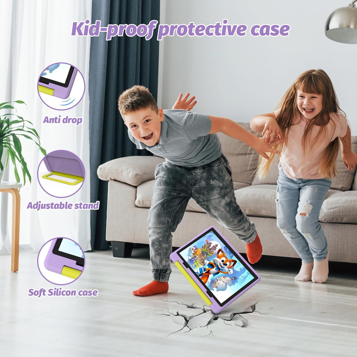 Планшет 10.1" Jeazans KT1016 3+5/64GB 8 ядер Android 14 5000 Purple, фото №6