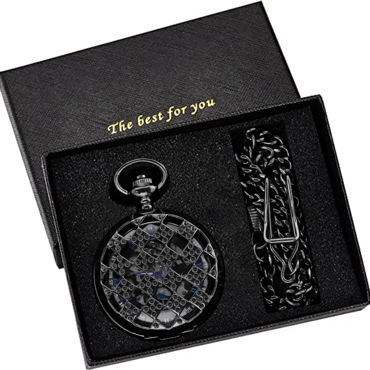 Класичний чоловічий механічний кишеньковий годинник, римські цифрові стрілки, фото №2 Класичний чоловічий механічний кишеньковий годинник, римські цифрові стрілки, фото №2