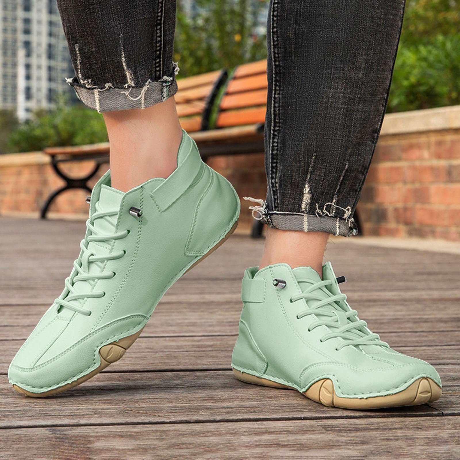 Взуття BarfuB Ultra Comfortable Non-Slip из натуральной кожи Flexao и Wandara Orthoschuhe для Unisex женщин и мужчин большого размера, фото №3