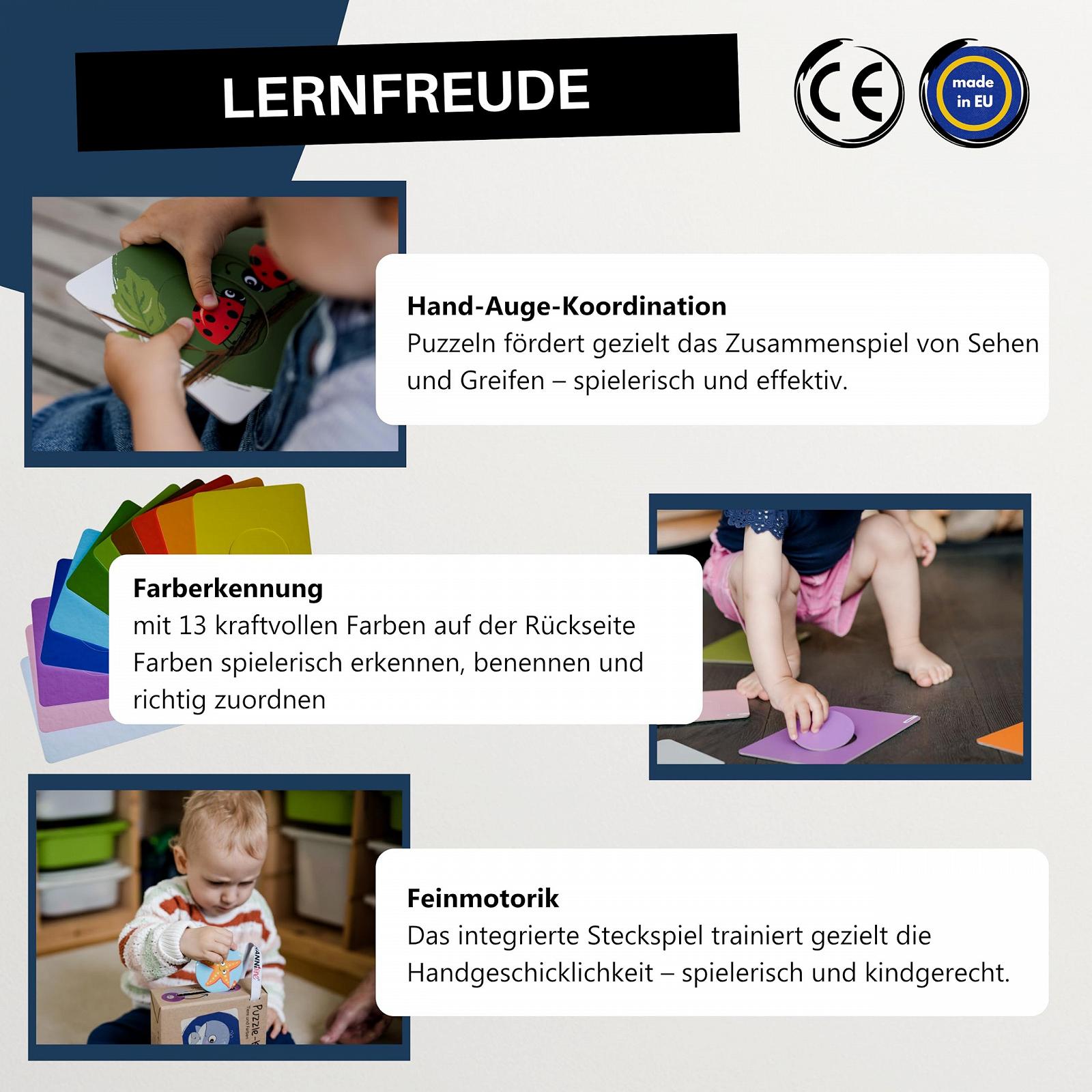 Пазлы-карточки Puzzle Cards Первый пазл Животные и цвета 13 пазлов, фото №3