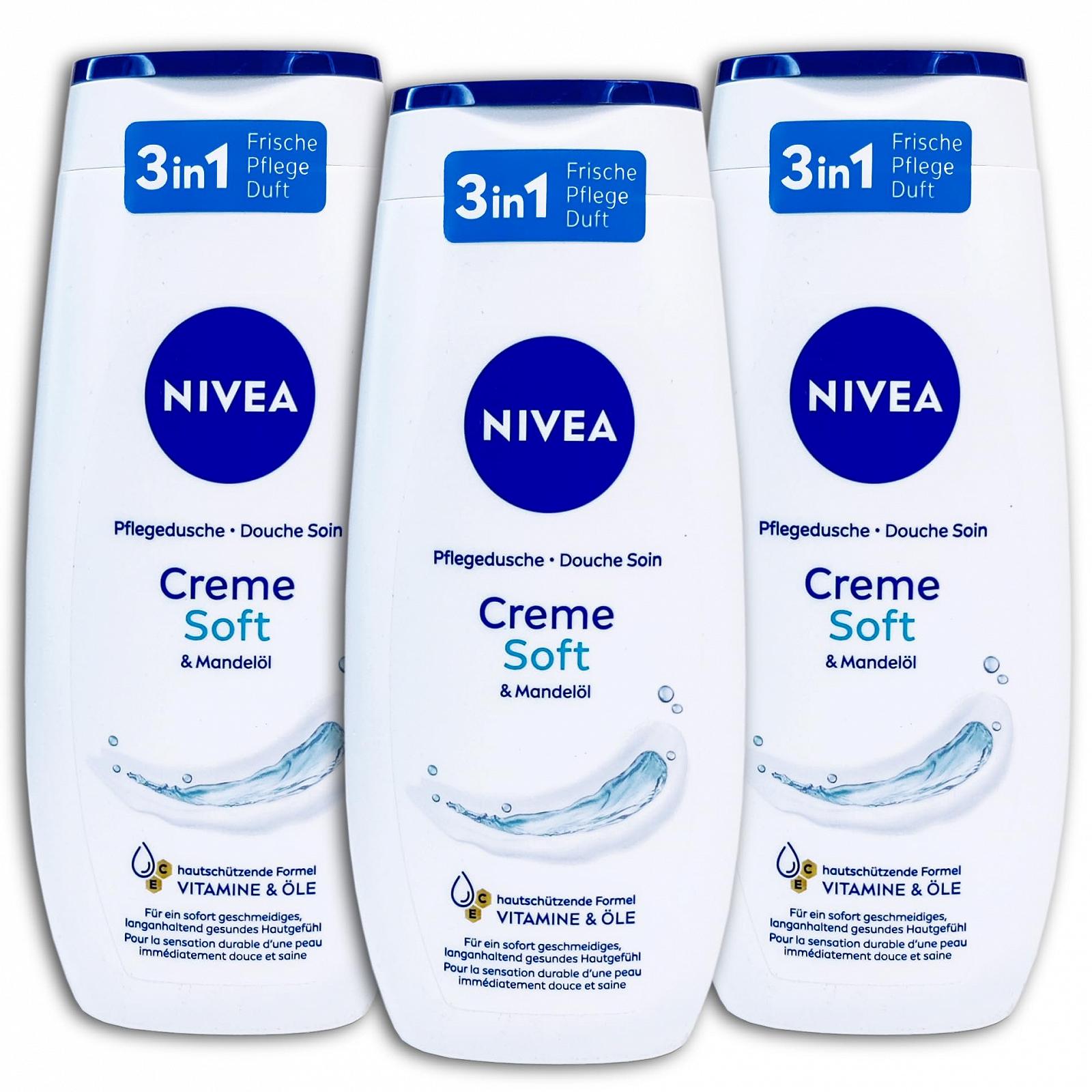 Гель для душа NIVEA Soft & Almond Oil 3 x 250 мл, фото №1