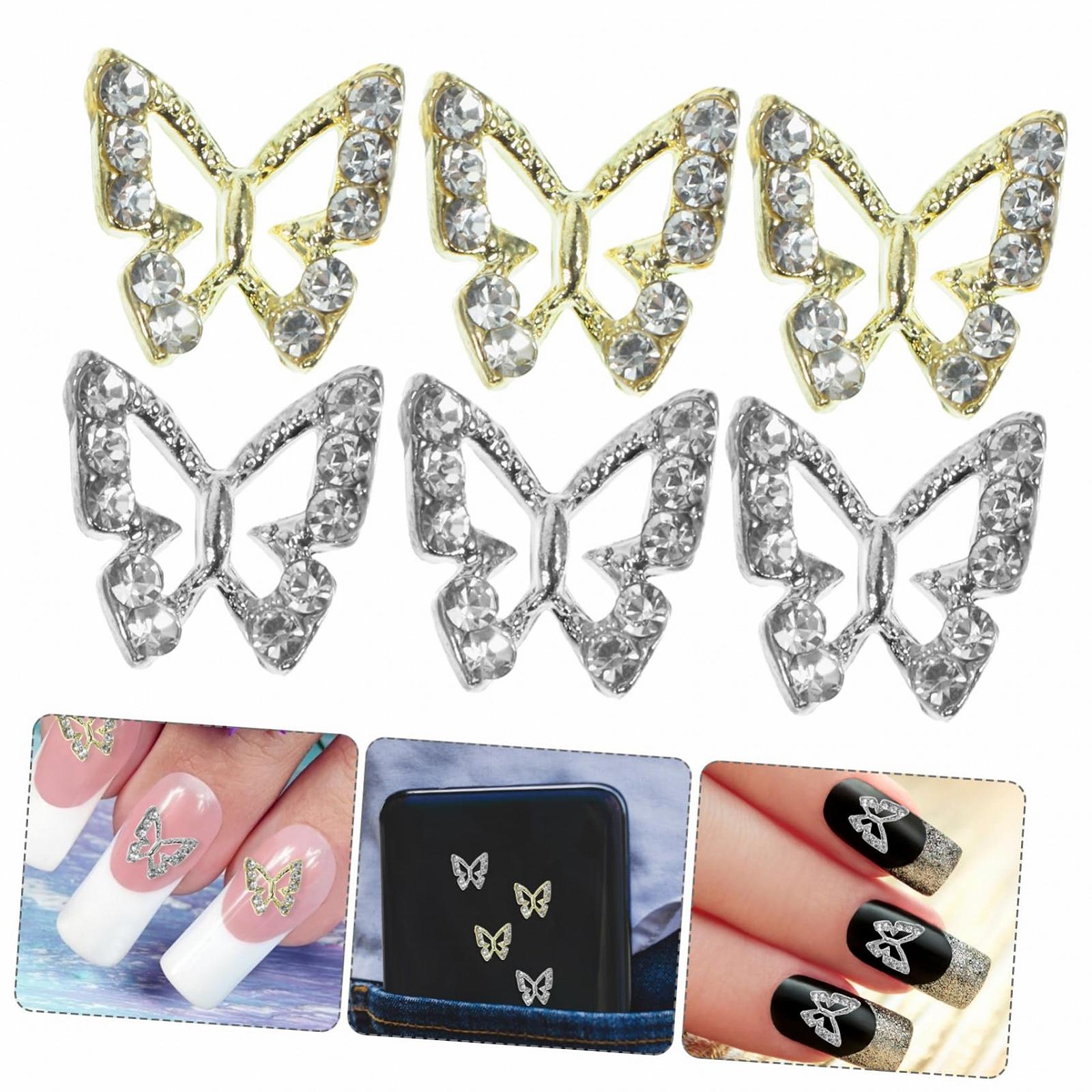 Украшения для ногтей Бабочки 40 шт., фото №4