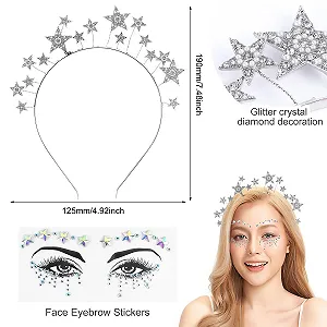 Обруч для волосся Зірка Сріблястий synthetic.ua - Фото 1