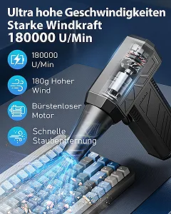 Электрическая воздуходувка FLOWood 180,000 RPM 10000 mAh Универсальная synthetic.ua - Фото 1