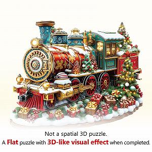 Дерев'яний пазл Букет повітряна куля 125 деталей 29 x 22.7 см з подарунковою коробкою synthetic.ua - Фото 1