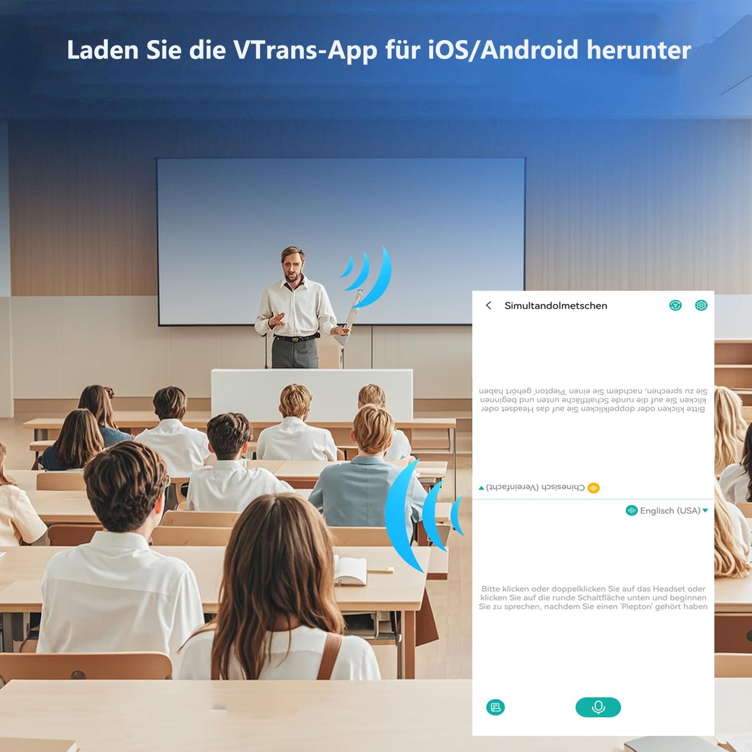 Наушники-переводчики AI, в реальном времени, Bluetooth, фото №3