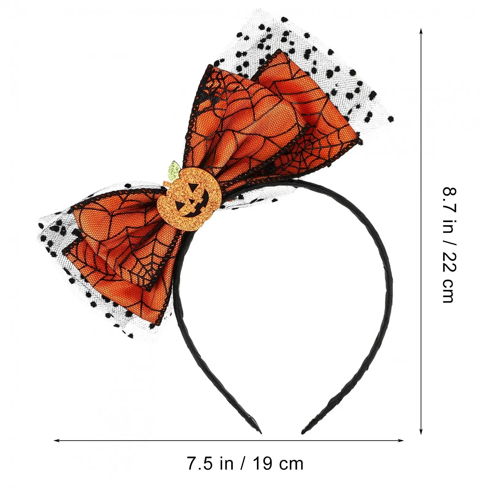 Обруч для волосся з гарбузовим бантом MAGICLULU, фото №2