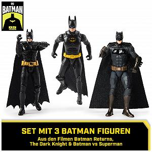 Фігурки Бетмена DC Comics Ultimate, набір з 3 штук (10 см) з фільмів Бетмен повертається, Темний лицар і Бетмен проти Супермена synthetic.ua - Фото 1