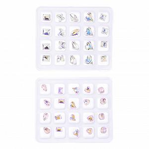 Стразы FOMIYES Сердце 3D, цвет шампань, 40 шт - Фото 1