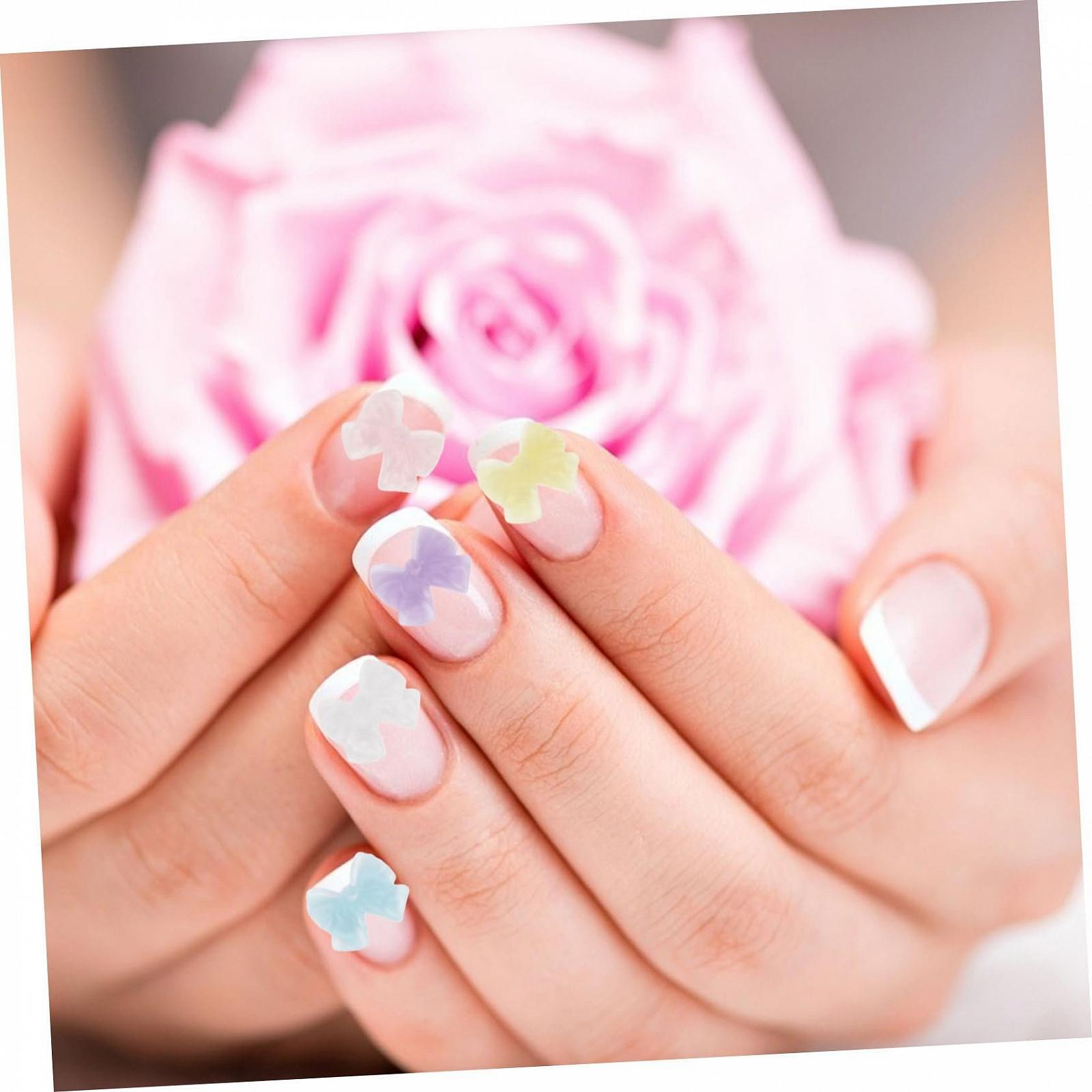 Прикраси для нігтів Бантики WOONEKY Смола, фото №4