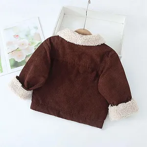 Зимняя куртка для мальчиков из вельвета с флисовой подкладкой 164, теплая внутренняя куртка для малышей и подростков - Фото 1