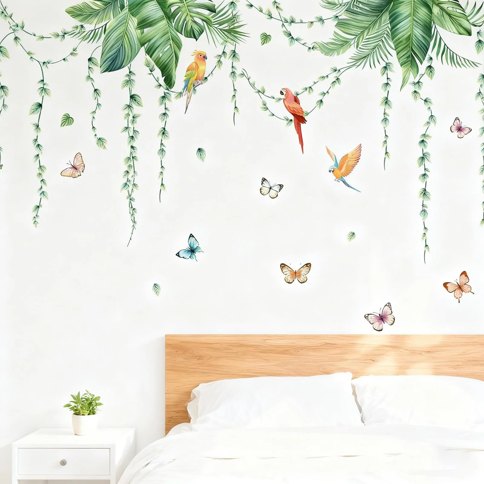 Наклейка на стіну Тропічне листя пальми та ліана ПВХ Матова 2 шт. 30 x 90 см, фото №3 Наклейка на стіну Тропічне листя пальми та ліана ПВХ Матова 2 шт. 30 x 90 см, фото №3