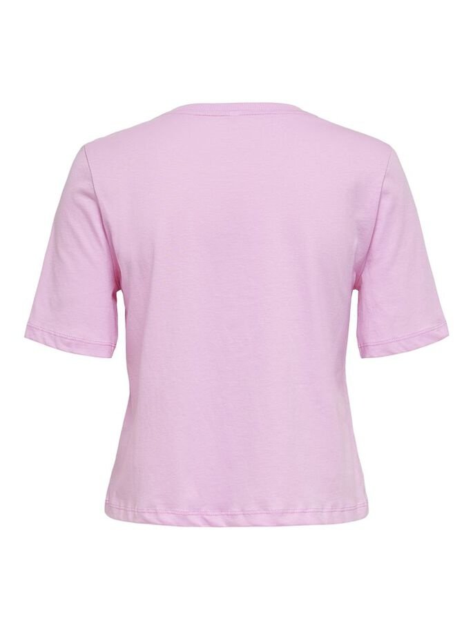 Футболка ONLSMILEY LIFE TOP BOX JRS 15232818 Lilac Sachet OPTIMIST ONLY Розовий L, фото №5