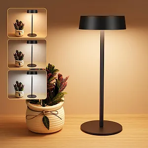 Настільна лампа Suright Wireless Solar USB C LED IP65 Чорний - Фото 1