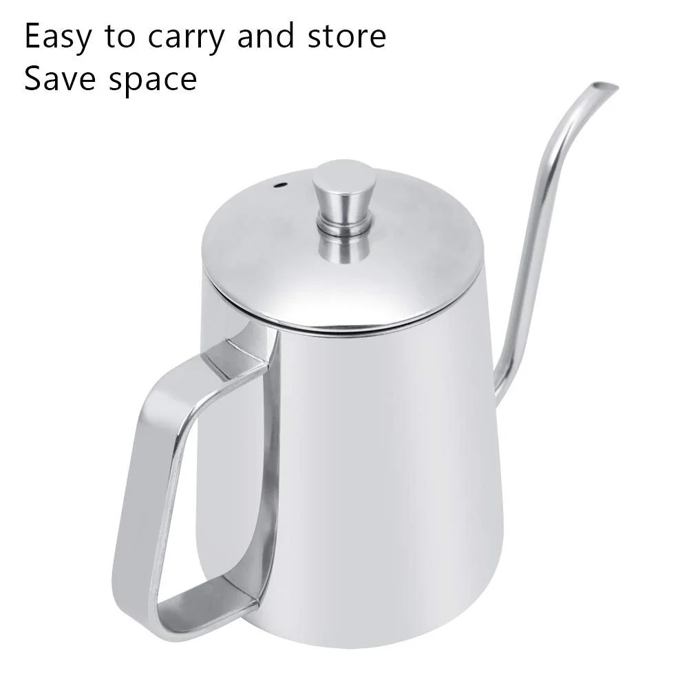 Кавник 550 мл Gooseneck Нержавіюча сталь з вузьким носиком Gooseneck Pour Over, фото №2