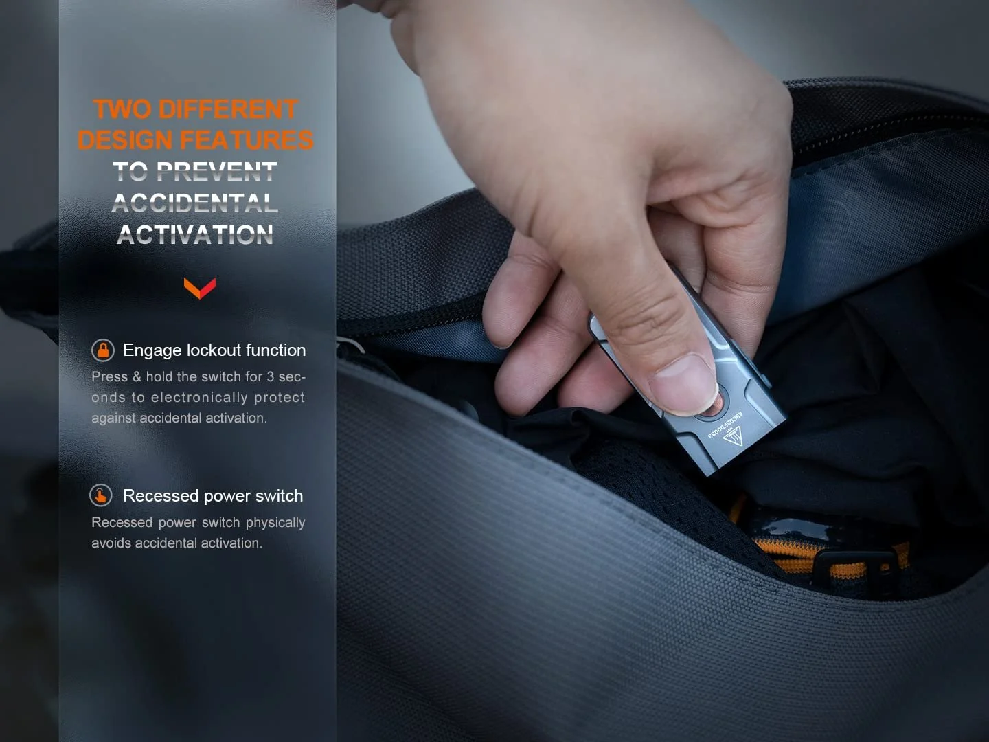 Фонарик на ключи Fenix E03R v2.0 Серый, перезаряжаемый, легкий, 500 люмен, 90 м, до 30 часов, режим красного света, зарядка USB-C, IP66, фото №9