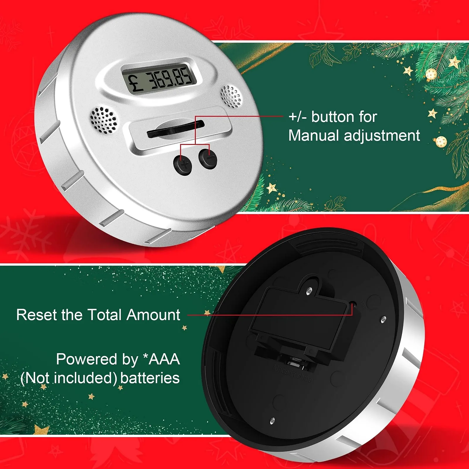 Скарбничка MOMMED цифрова 2.4 л РК-дисплей, фото №3