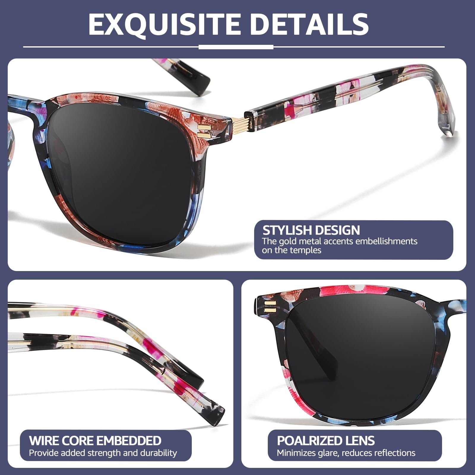 Сонцезахисні окуляри Жіночі Поляризовані Модні Легкі SIPHEW з UV400 Захистом, фото №4