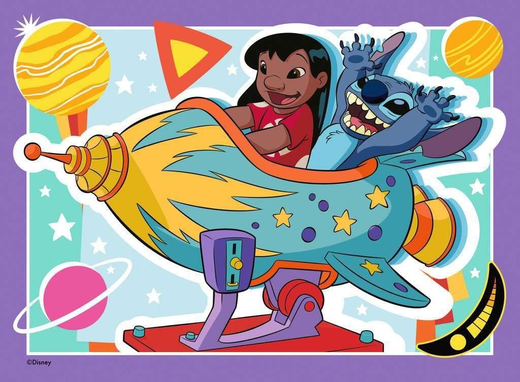 Детский пазл Ravensburger Speedy Puzzle Disney Stitch 4 x 35 деталей, фото №5