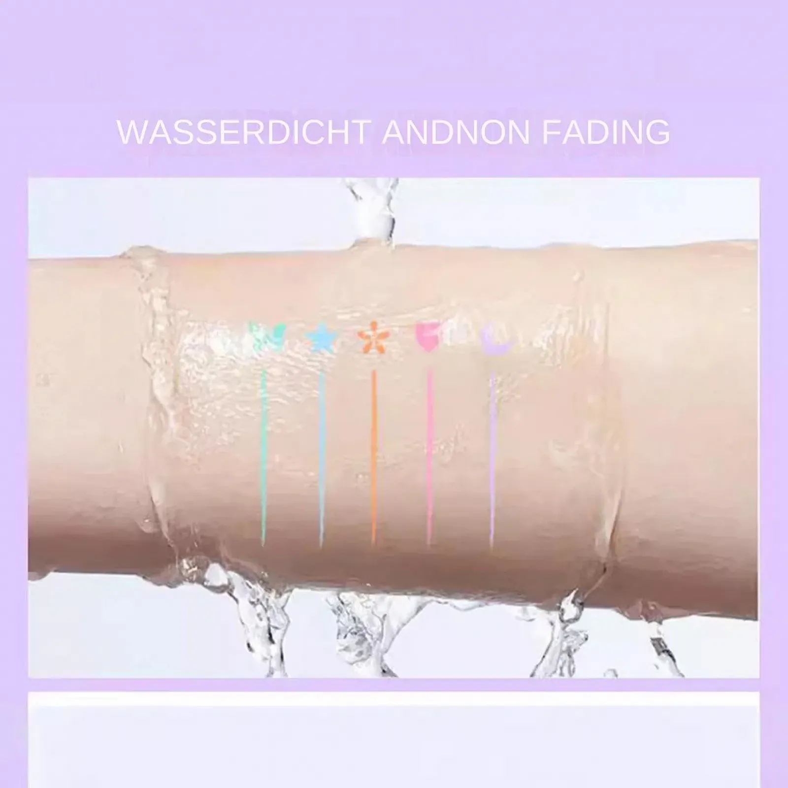 Набір підводок для очей з подвійним кінцем, Кольорова, фото №5