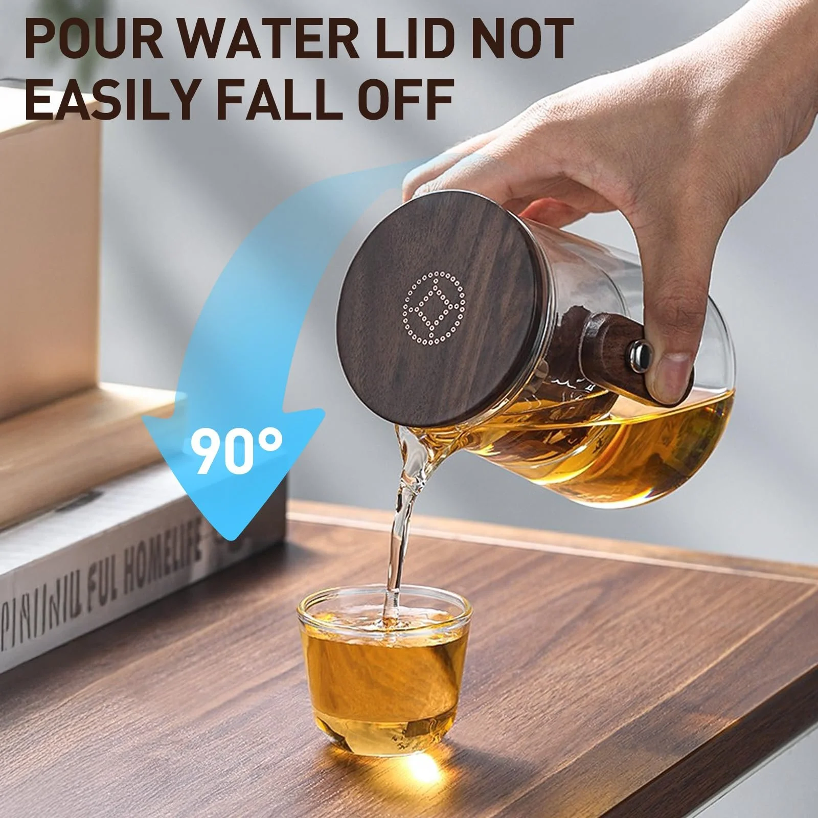 Чайник-заварник Magische Teekanne Mini-Reise скляний для відокремлення чаю від води, фото №3