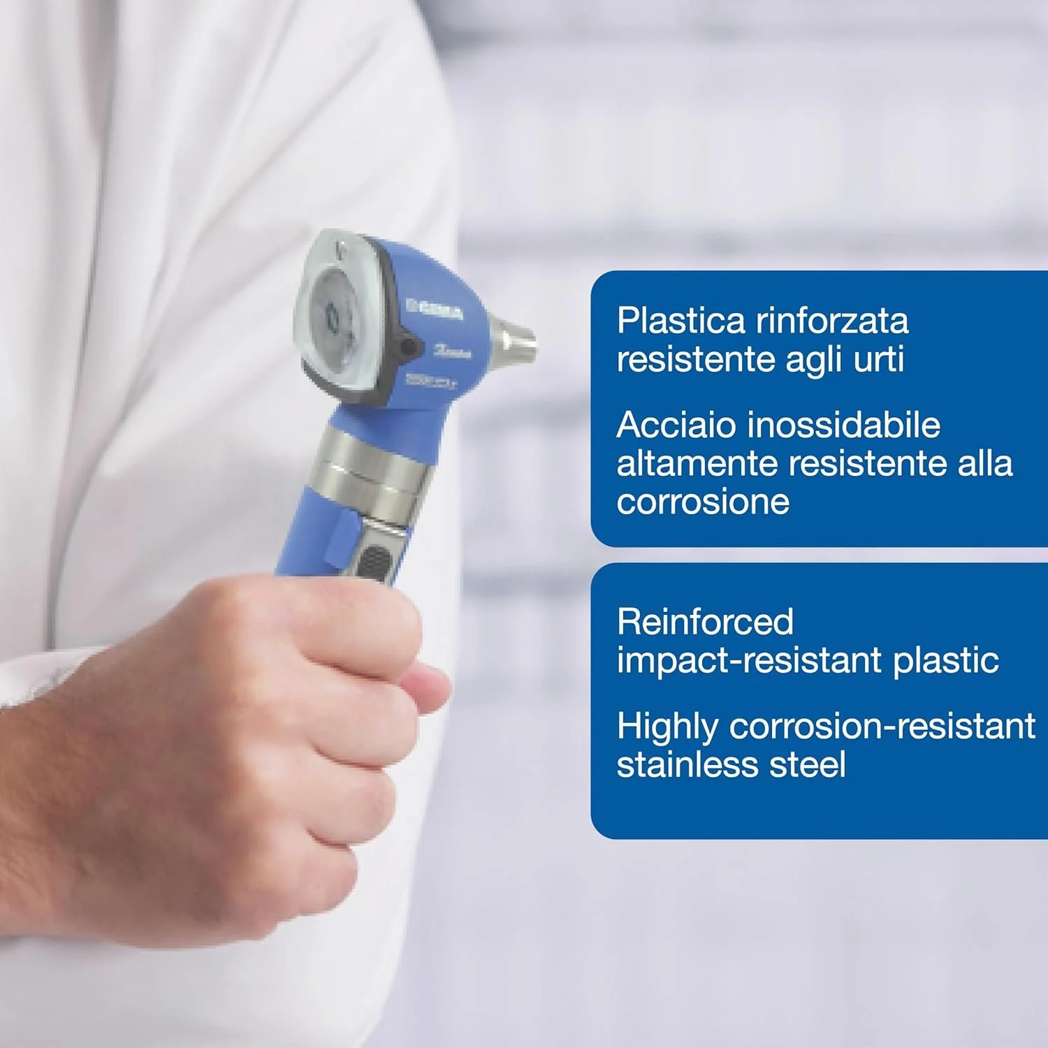 Отоскоп GIMA F.O.SIGMA 2.5V Синій, фото №3 Отоскоп GIMA F.O.SIGMA 2.5V Синій, фото №3