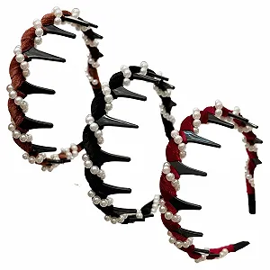 Обруч Винтажный с высокой верхушкой с искусственным жемчугом - Фото 1