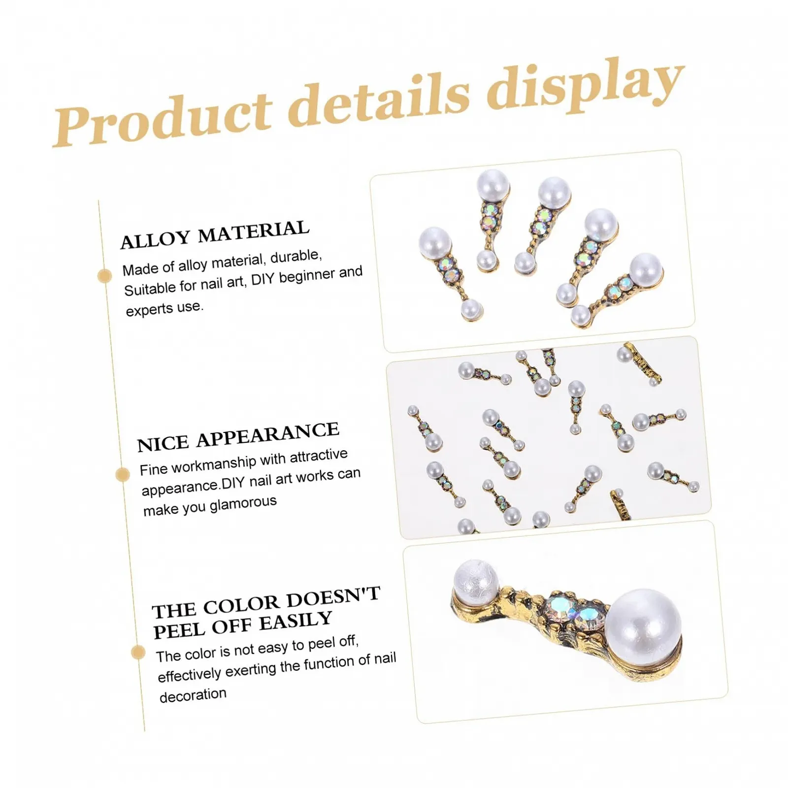Жемчуг для ногтей, 20 шт, украшения для маникюра с креативным дизайном и отделкой, фото №8 Жемчуг для ногтей, 20 шт, украшения для маникюра с креативным дизайном и отделкой, фото №8