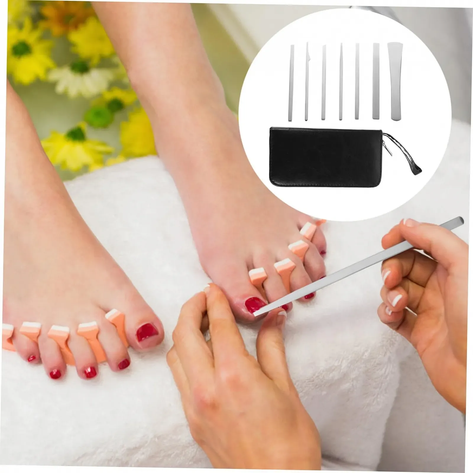 Набор ножей для педикюра Healvian 7 предметов Серебро, фото №7