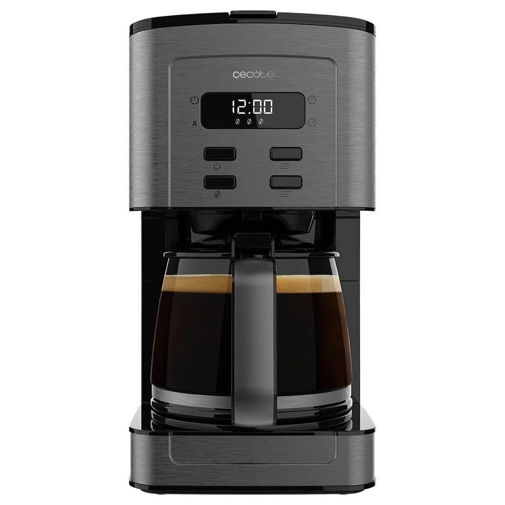 Кавоварка Cecotec Coffee 56 Time, 800 Вт, програмуйте свою каву, нержавіюча сталь, РК-екран, захист від крапель, місткість 1,3 л, 12 чашок, автоматичне вимкнення, резервуар з віконцем, фото №1