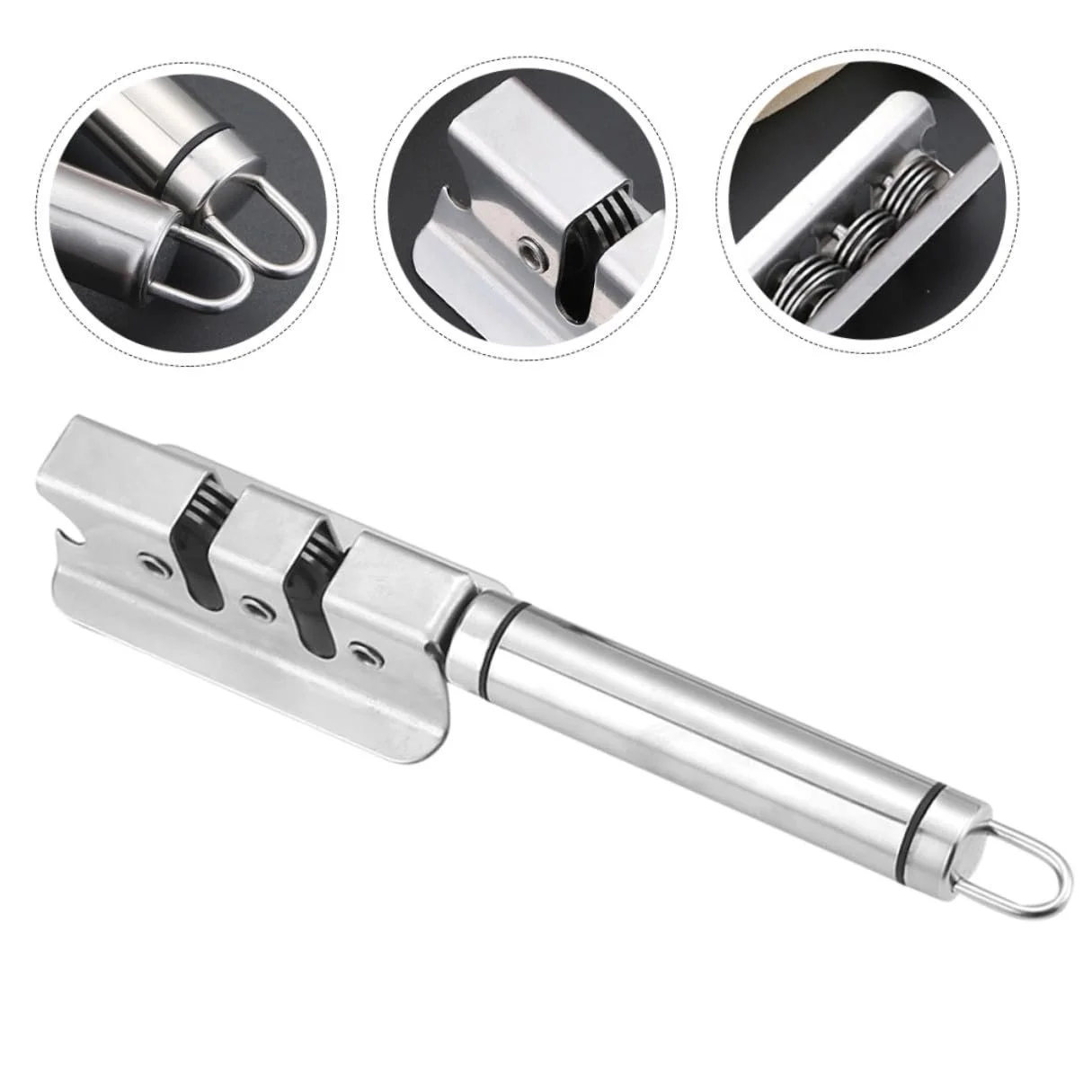 Точилка для ножів NUOBESTY з нержавіючої сталі ергономічна безпечна протиковзка побутова для швидкого заточування, фото №9