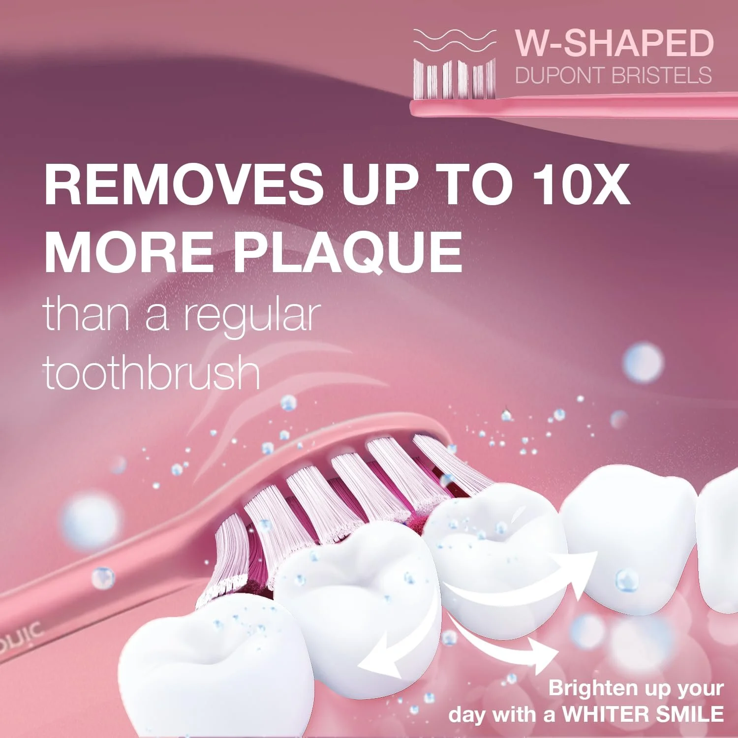 Умная электрическая зубная щетка Wagner Stern WHITEN+ Edition датчик давления 5 режимов 3 уровня интенсивности дорожный футляр, фото №6