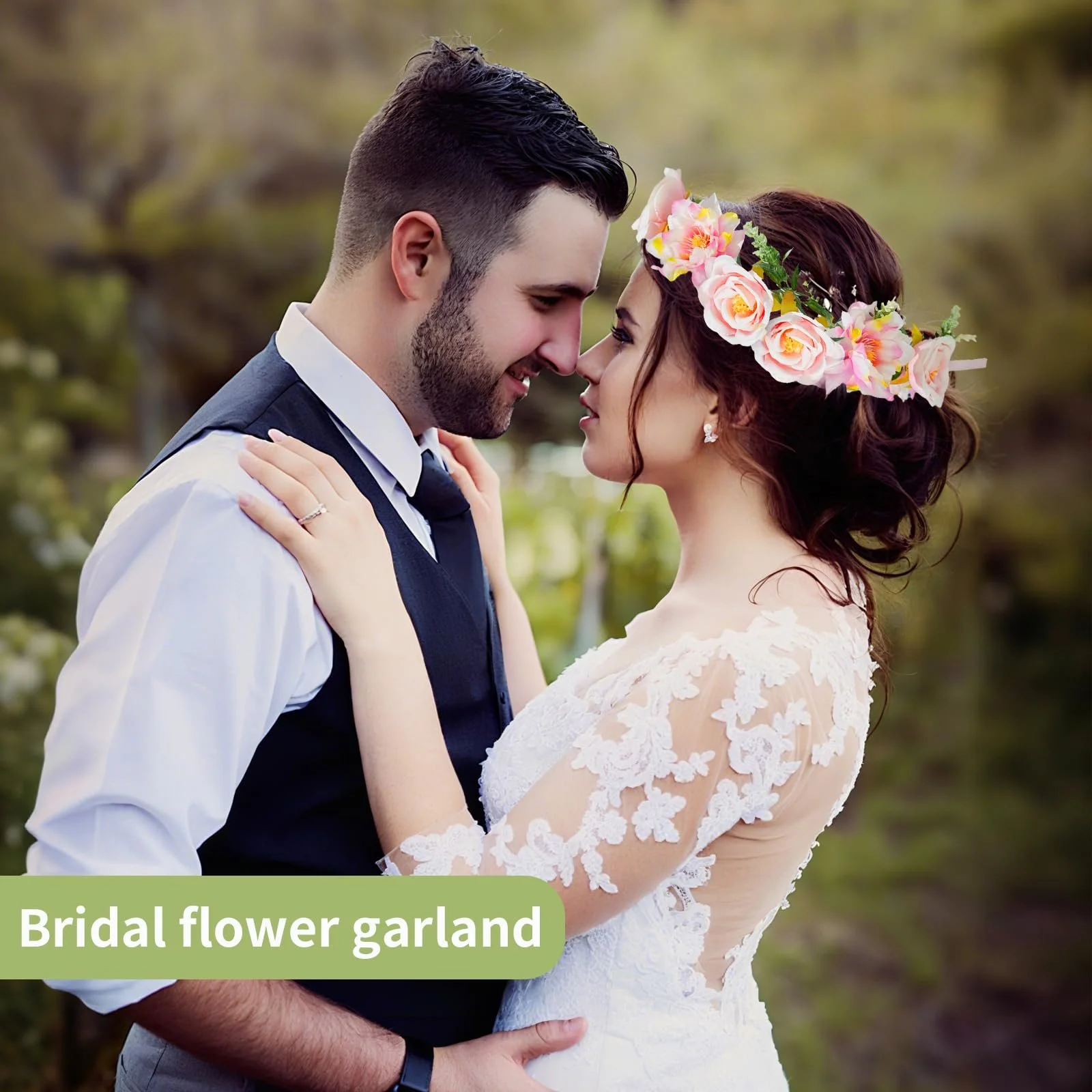 Вінок для волосся з квітами, фото №4