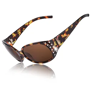 Поляризованные солнцезащитные очки Женские Большие Черные Классические Винтажные - Фото 1