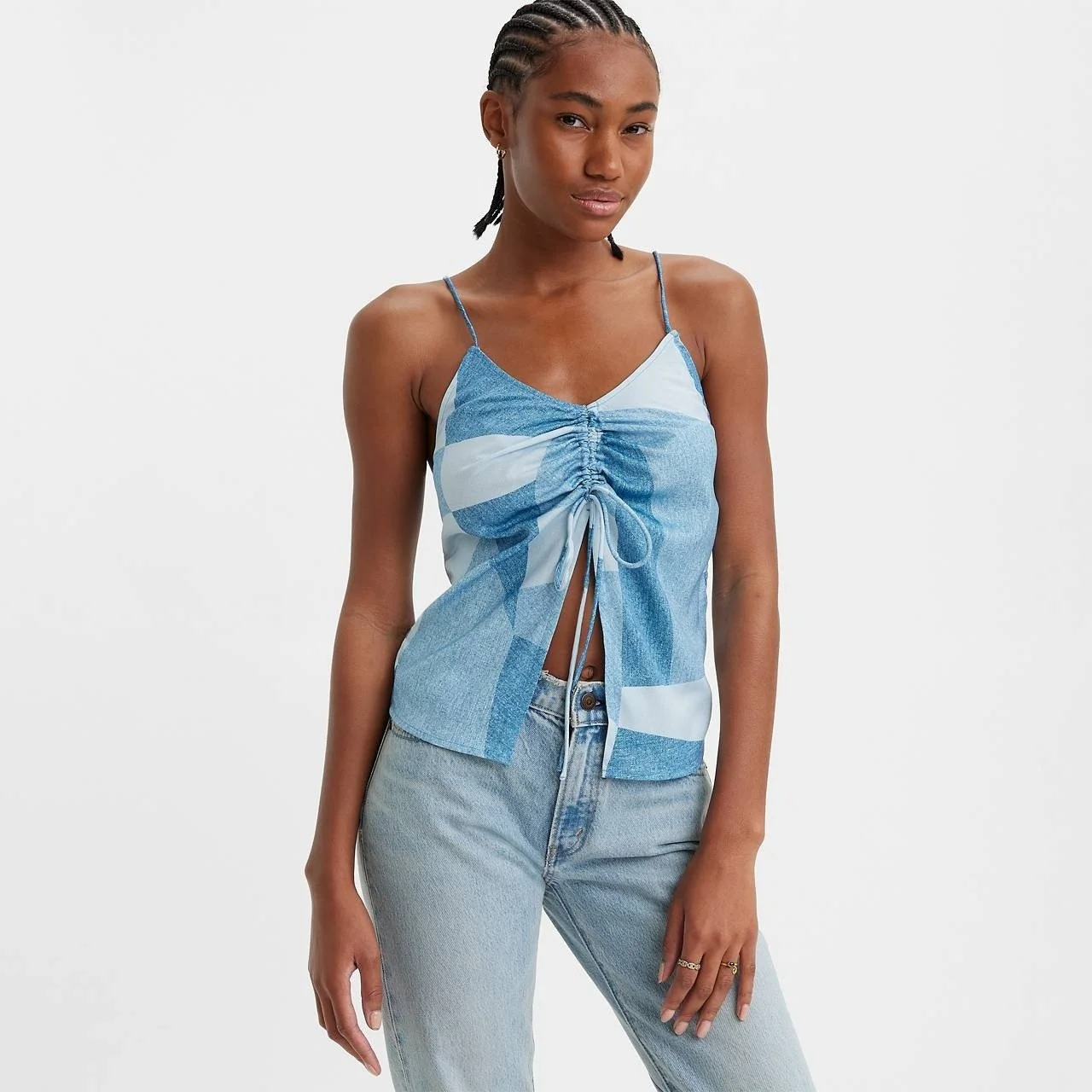 Жіночий топ LEVIS ARA CINCH CAMI Digital Denim Indigo - XXS, фото №1