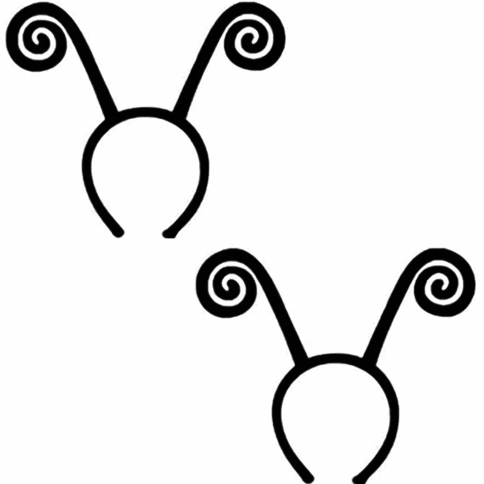 Обруч на голову з антенами метелика, фото №1