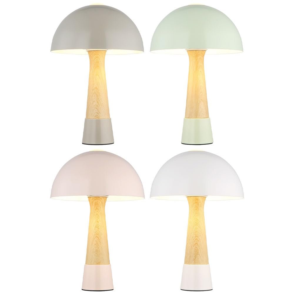 Настільна лампа Nowa LED під дерево ретро гриб метал 7 Вт 806 лм тепле біле світло 25 x 36.5 см зелена, фото №6