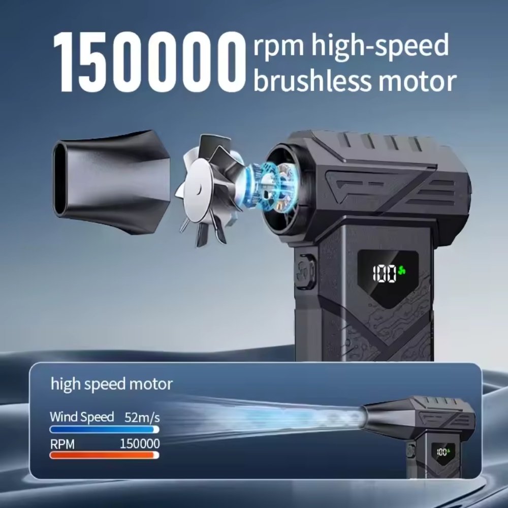 Турбовентилятор Violent KBL-18 Turbo Jet Fan 150000 RPM Black, фото №3