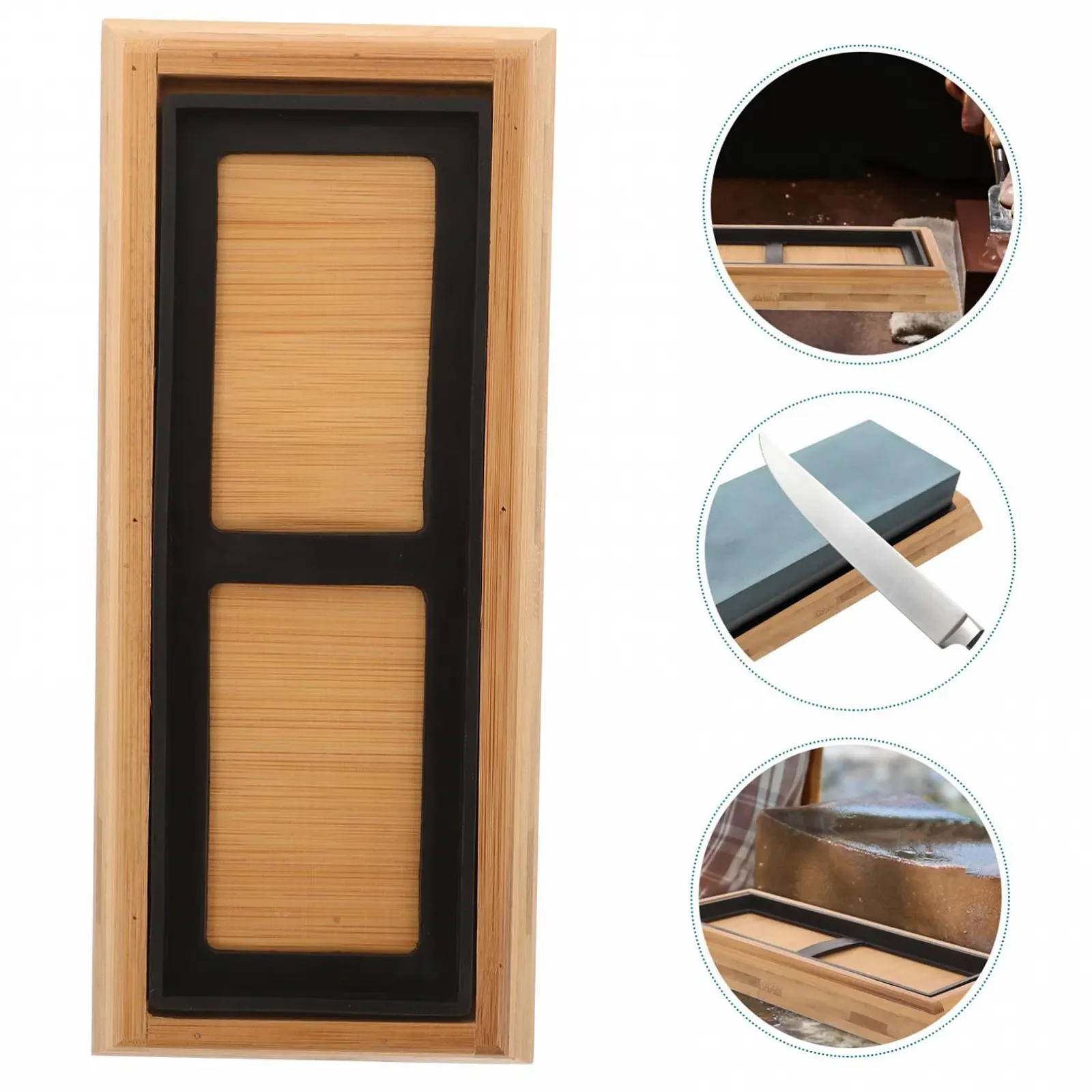 Тримач для точильного каменю NUOBESTY бамбуковий 4 набори, фото №7 Тримач для точильного каменю NUOBESTY бамбуковий 4 набори, фото №7