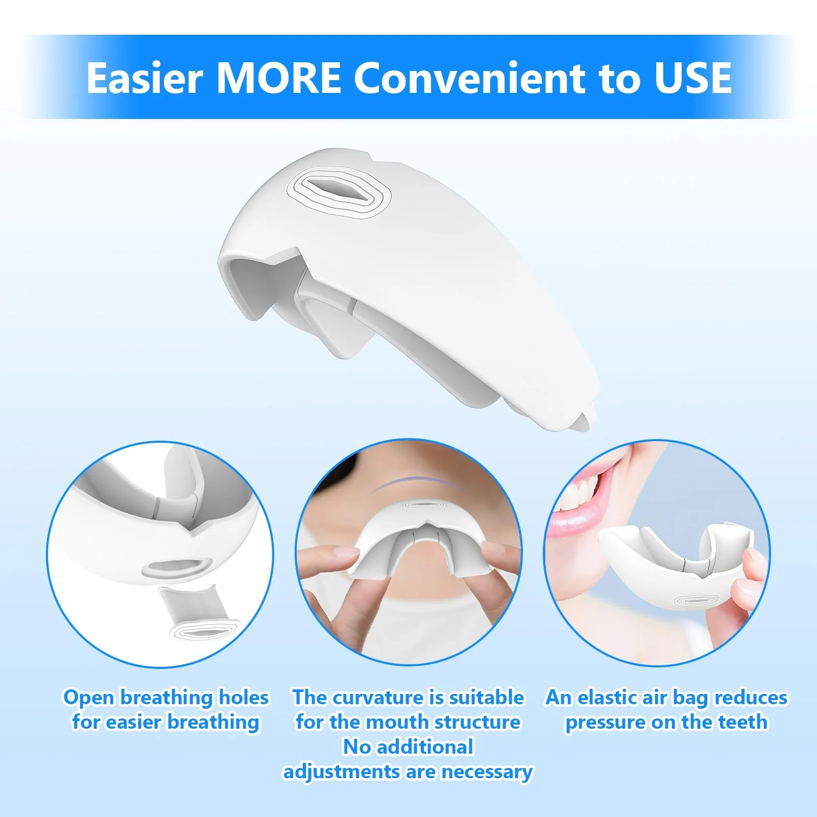 Засіб від хропіння Esoes, багатоцільовий для чоловіків і жінок, миється і багаторазовий, фото №3