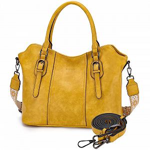 Сумка VASCHY Hobo из веганской кожи с верхней ручкой и гитарным ремнем - Фото 1